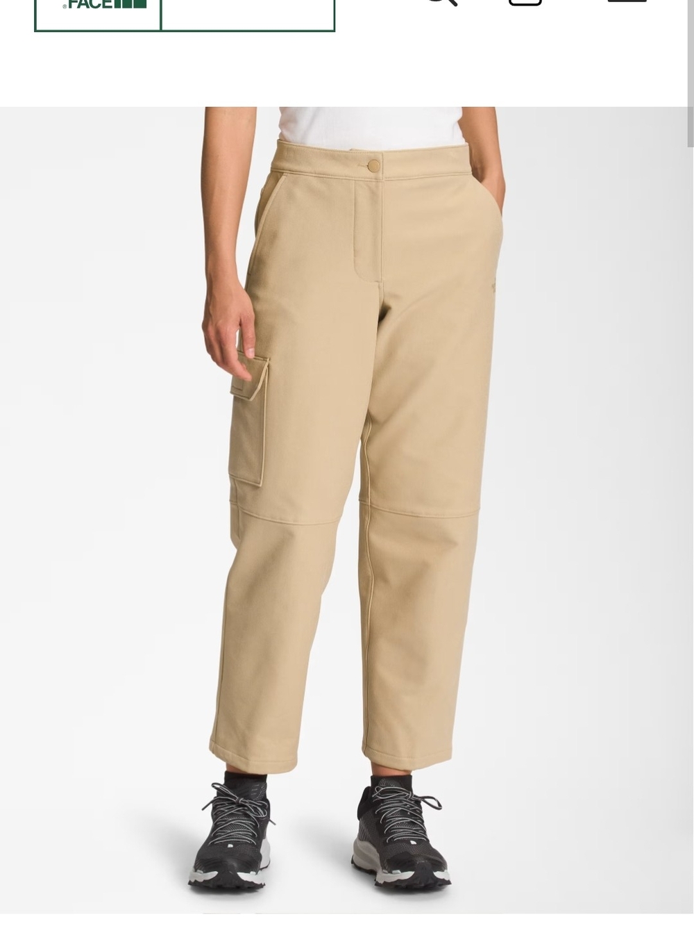 The North Face Women’s Cropped Cargo Pants in Khaki - Relaxed Fit